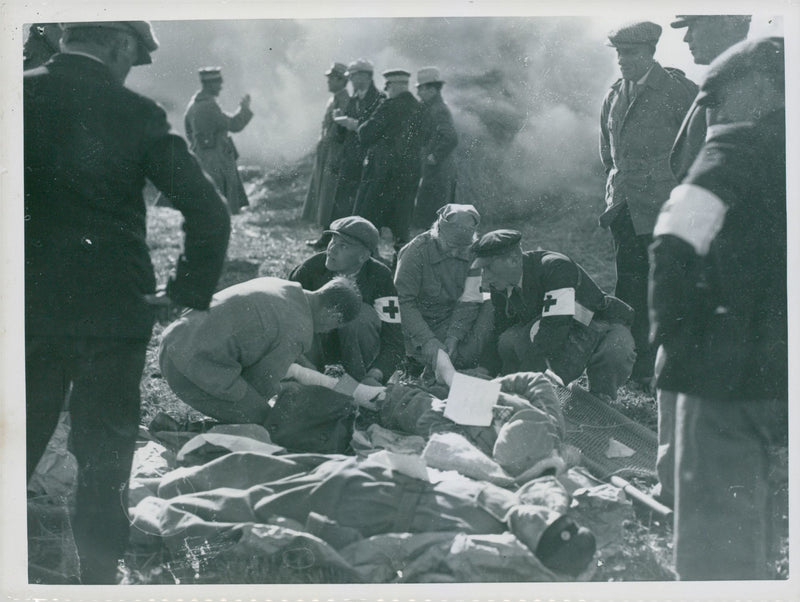 Swedish military maneuver GÃ¤strike manueuver 1936 - Vintage Photograph