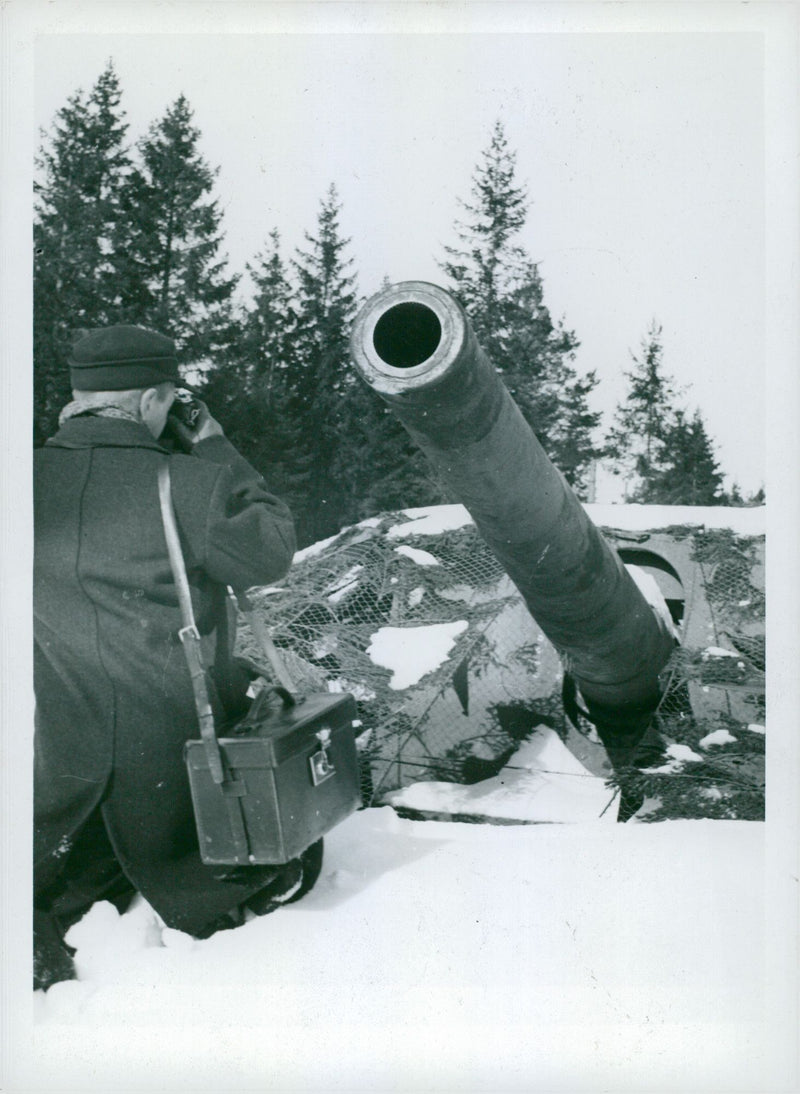 Field maneuvers 1940 - Vintage Photograph