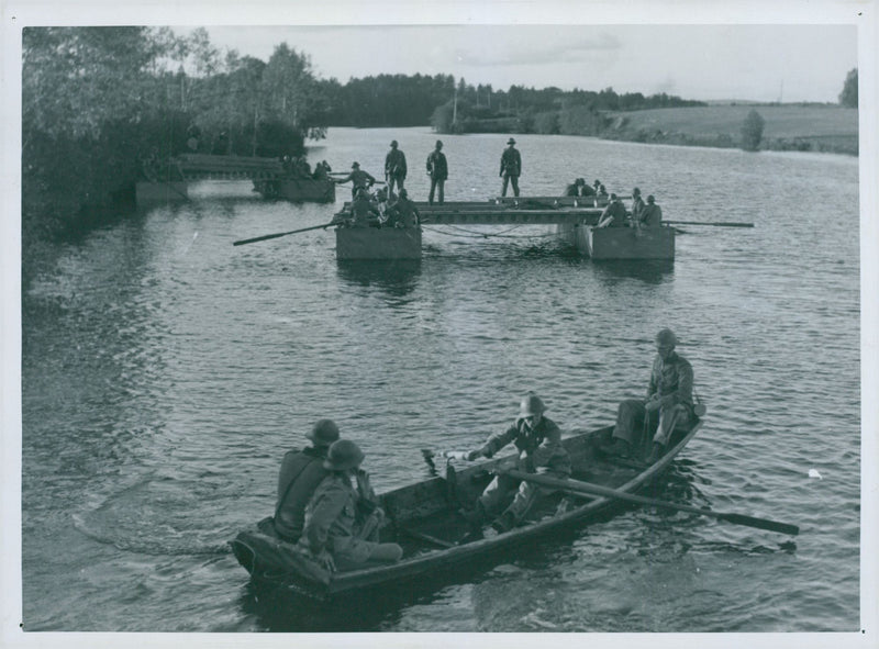 Swedish military maneuver GÃ¤strike manueuver 1936 - Vintage Photograph