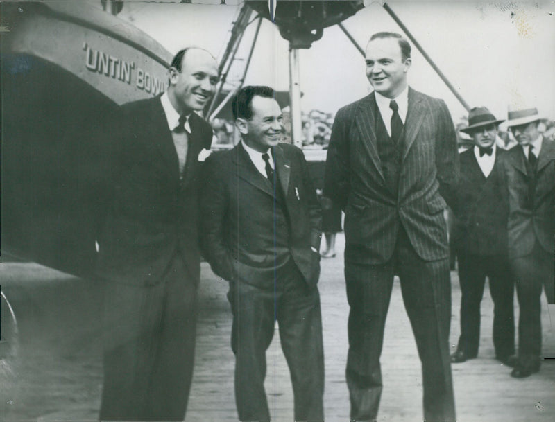 Gast, Crawer and Rob Wood The last unsuccessful atlantic expedition 1929. - Vintage Photograph