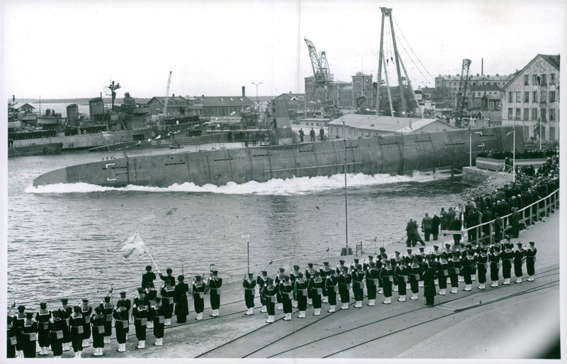 The submarine launched Valentina. - Vintage Photograph