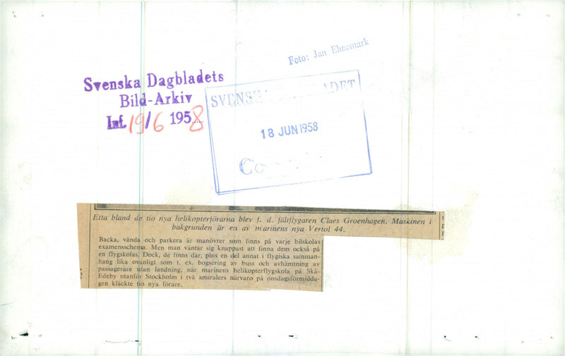 Swedish Military Army helicopters - Vintage Photograph