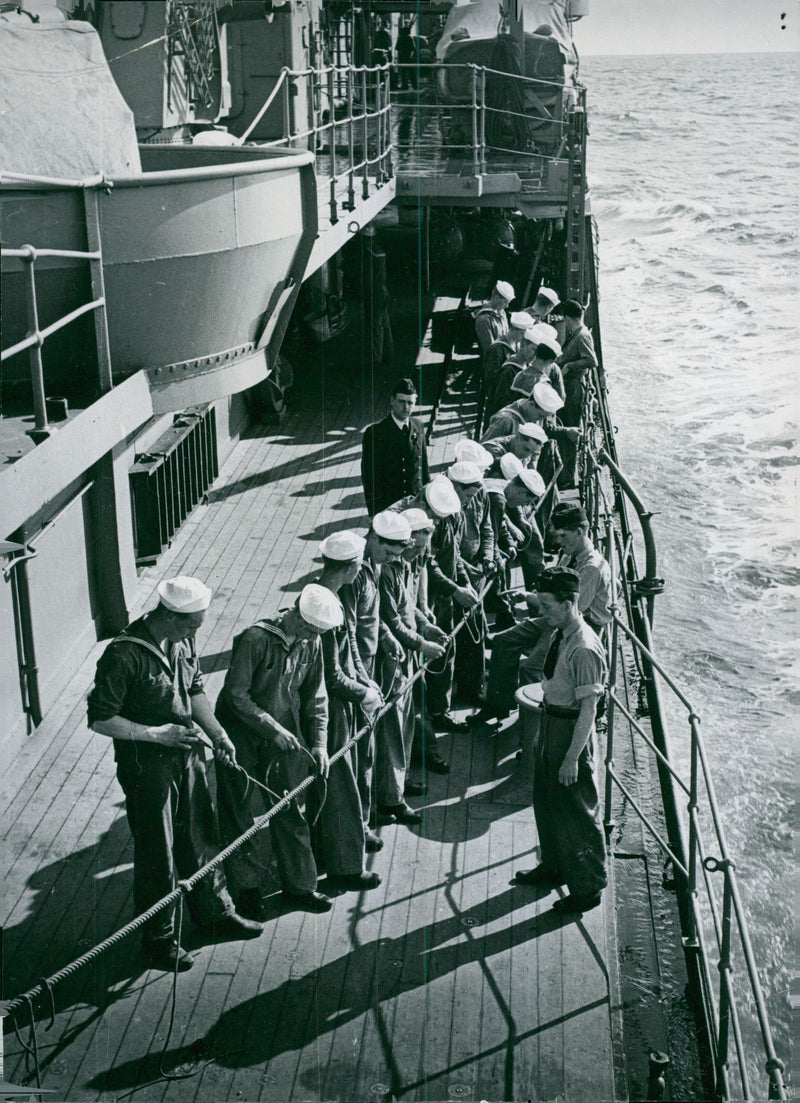 Swedish navy. Military ship Gotland - Vintage Photograph