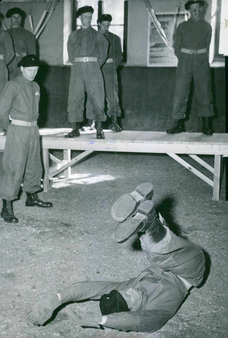Swedish Military parachute troops - Vintage Photograph