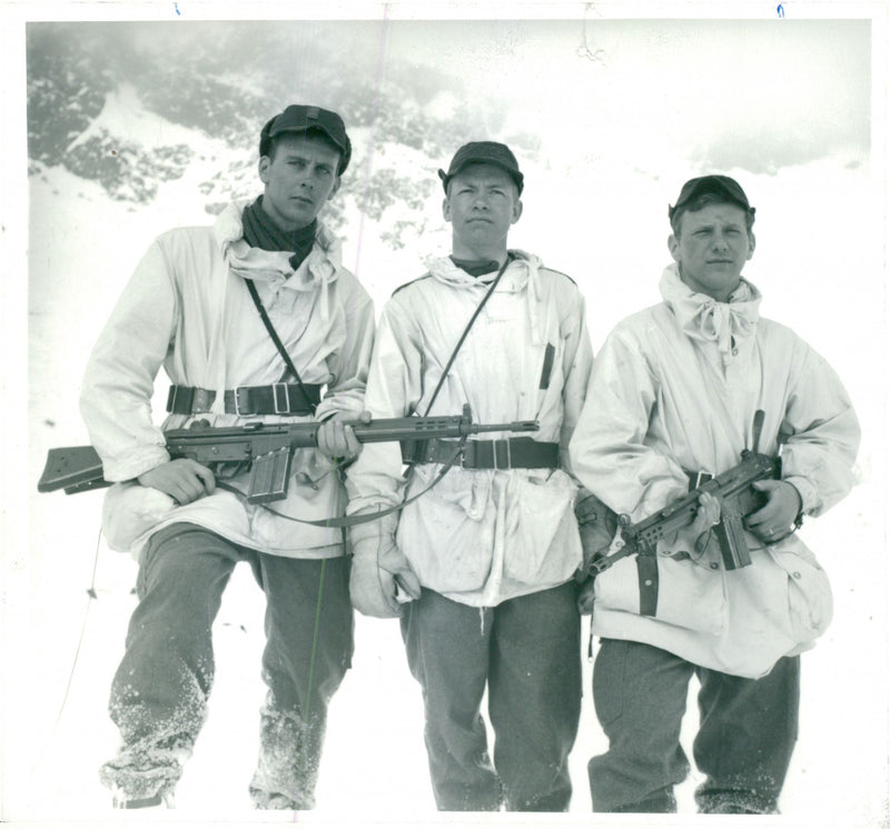Swedish Military parachute troops - Vintage Photograph