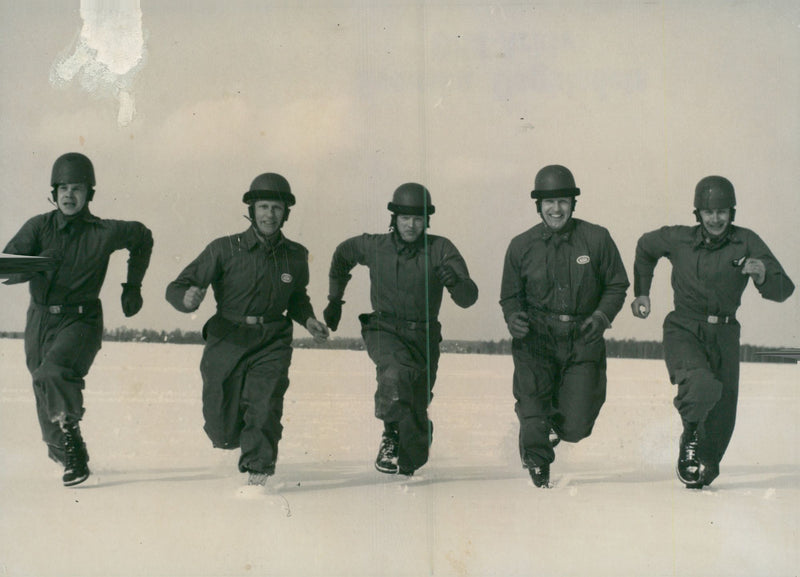 Swedish Military parachute troops - Vintage Photograph