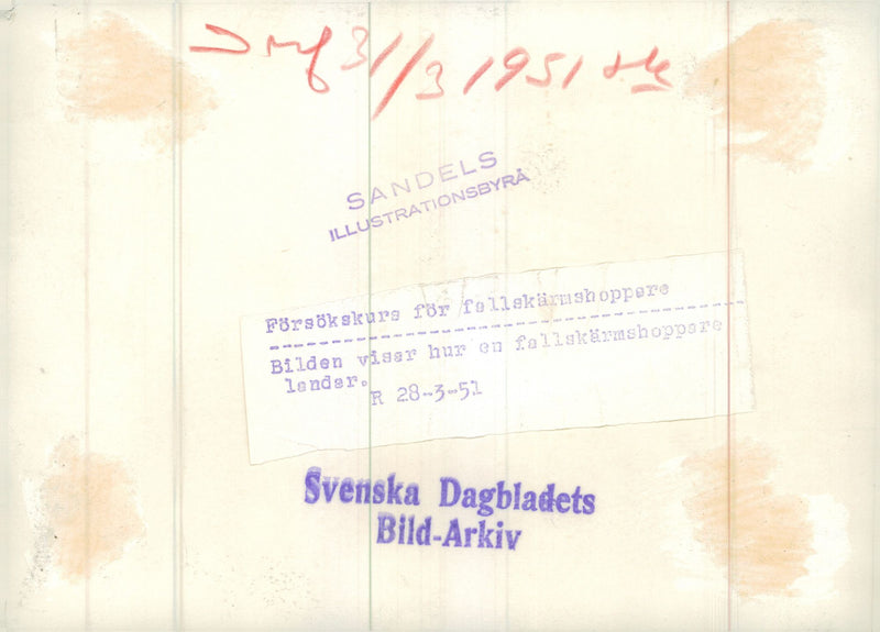 Swedish Military parachute troops - Vintage Photograph