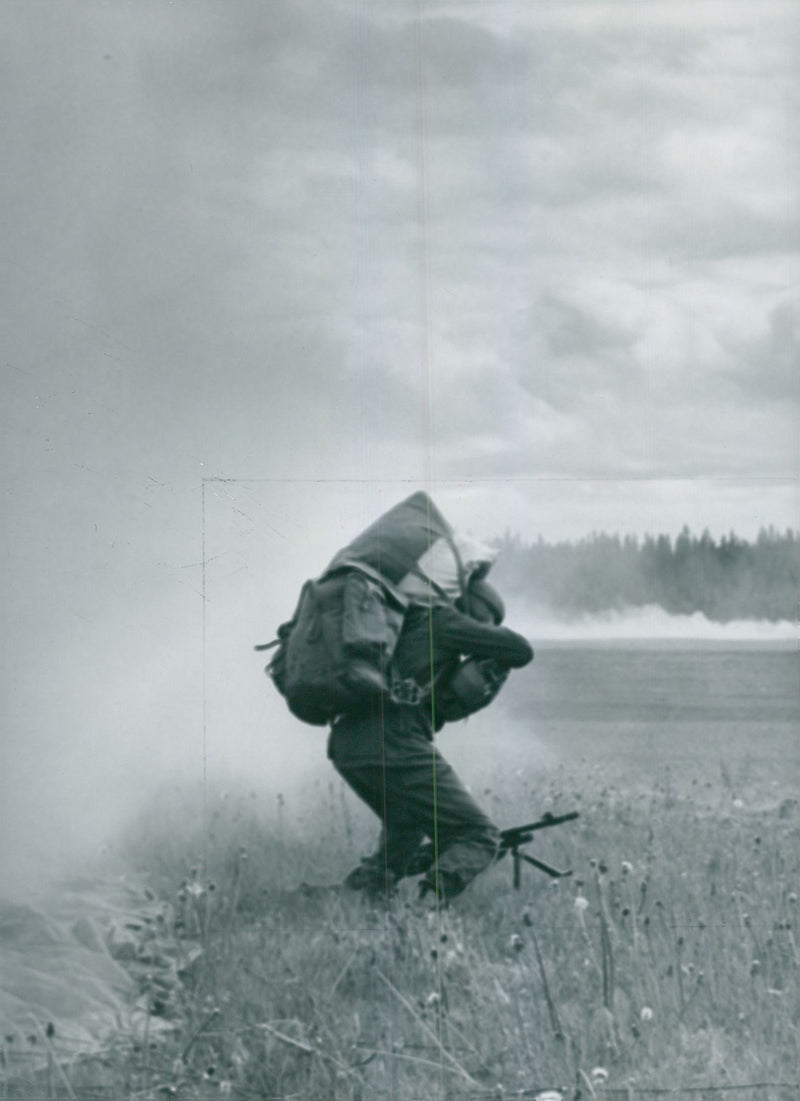 Swedish Military parachute troops - Vintage Photograph