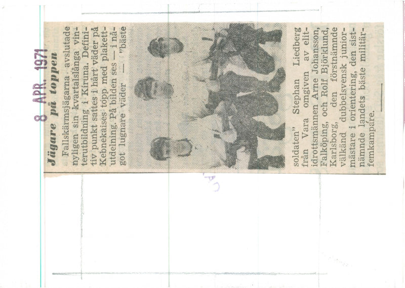 Swedish Military parachute troops - Vintage Photograph