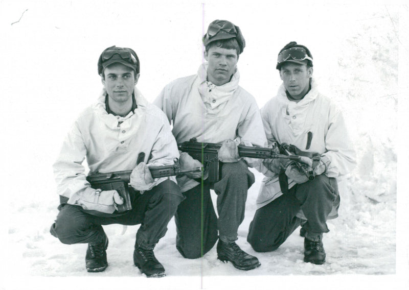 Swedish Military parachute troops - Vintage Photograph