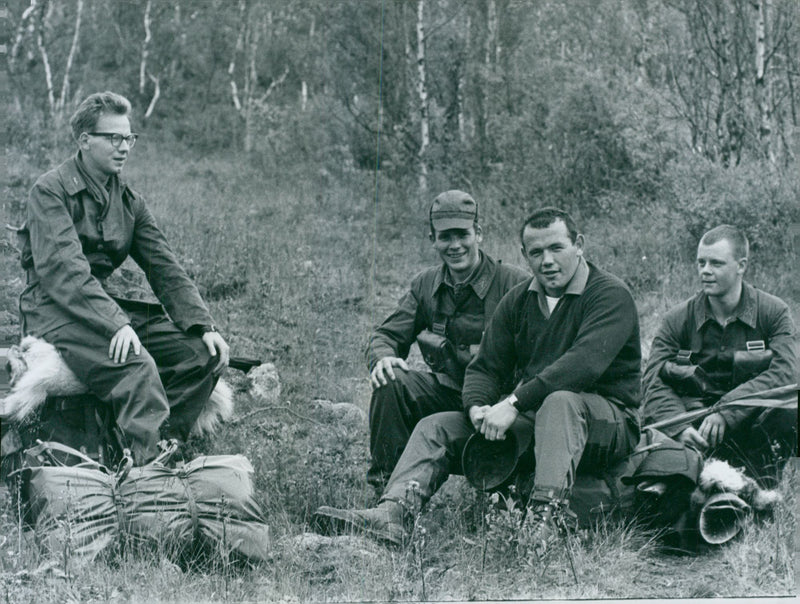 The Swedish Military army Hunting section - Vintage Photograph
