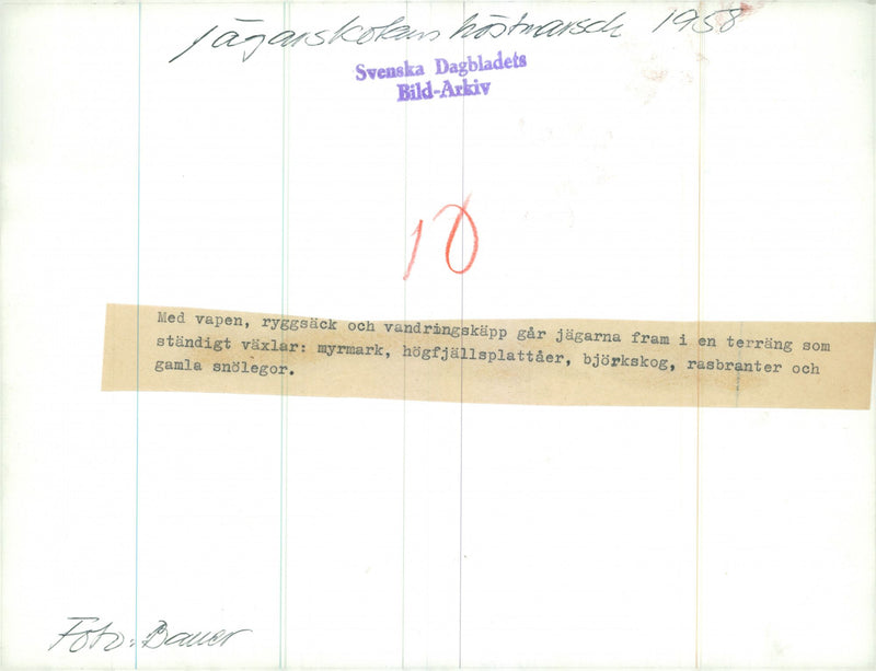 The Swedish Military army Hunting section - Vintage Photograph