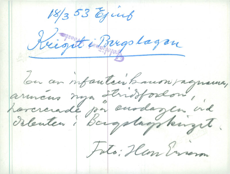 The Swedish Military army Hunting section - Vintage Photograph