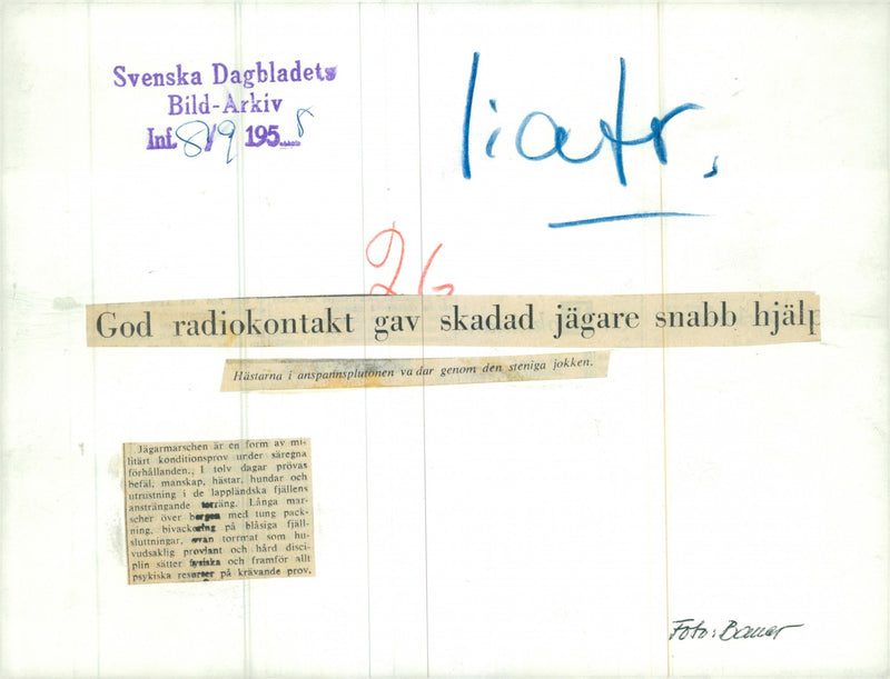 The Swedish Military army Hunting section - Vintage Photograph