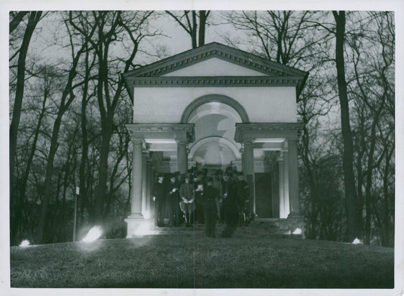 Rescan Band plays music at the Spring Festival at the Karlberg military school - Vintage Photograph