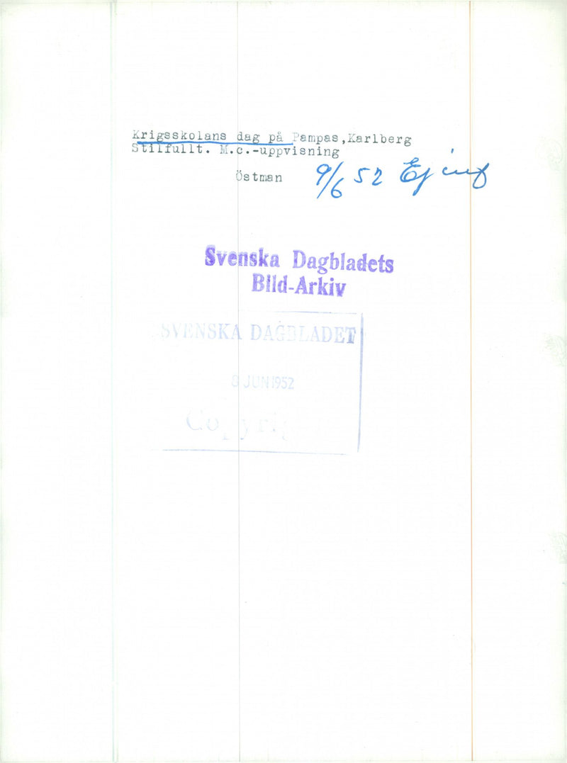 War School Day at Pampas. Here is a stylish mc show. - Vintage Photograph