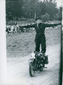 War School Day at Pampas. Here is a stylish mc show. - Vintage Photograph