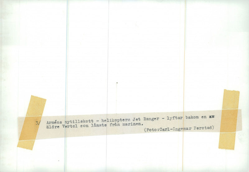 The helicopter Jet Ranger. - Vintage Photograph