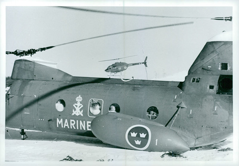 The helicopter Jet Ranger. - Vintage Photograph