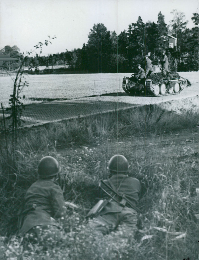 Swedish Military Field Manuevers 1950-1951 - Vintage Photograph