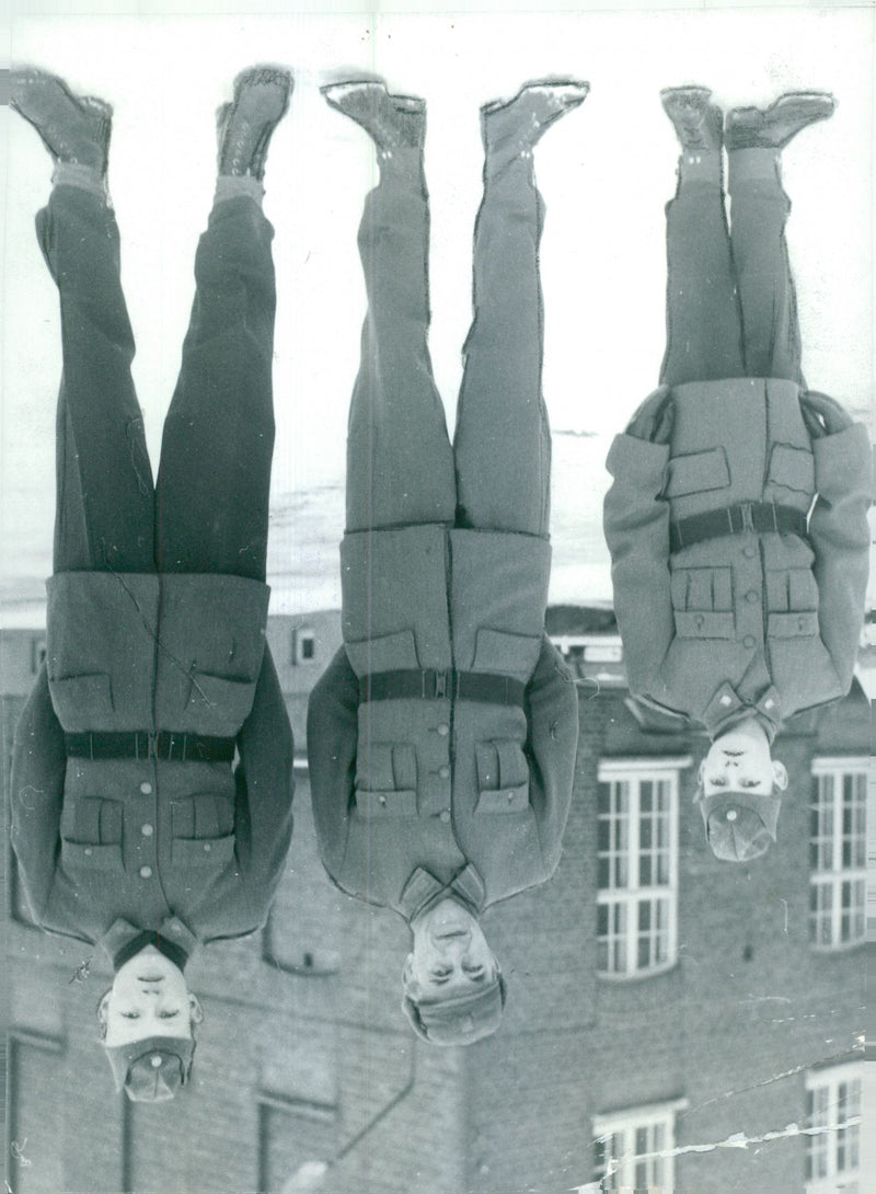 Voluntary officer training (FBU) Sweden - Vintage Photograph