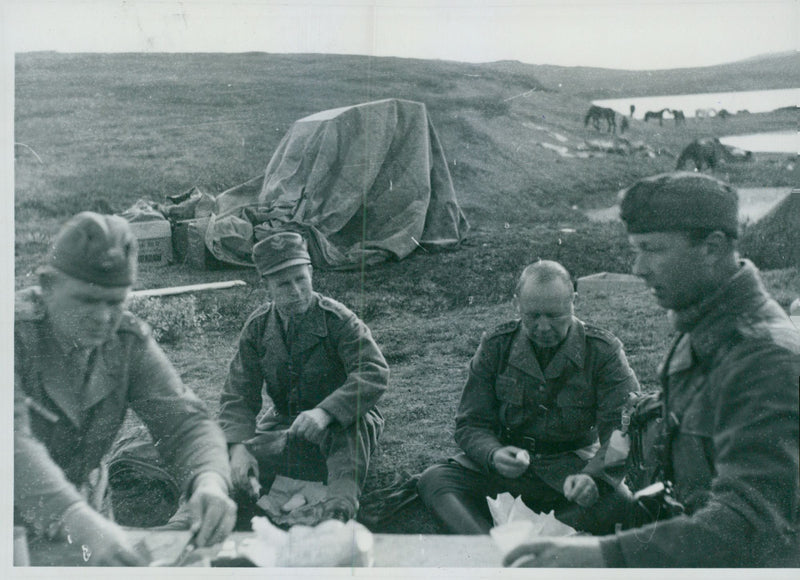 Swedish Military Field Manuevers 1950-1951 - Vintage Photograph