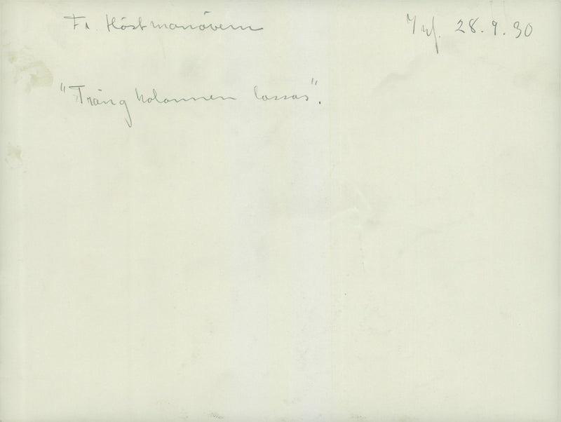 Soldiers unload wagons from the train at the autumn maneuver. - Vintage Photograph