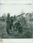 Air defense in action at field operation. - Vintage Photograph