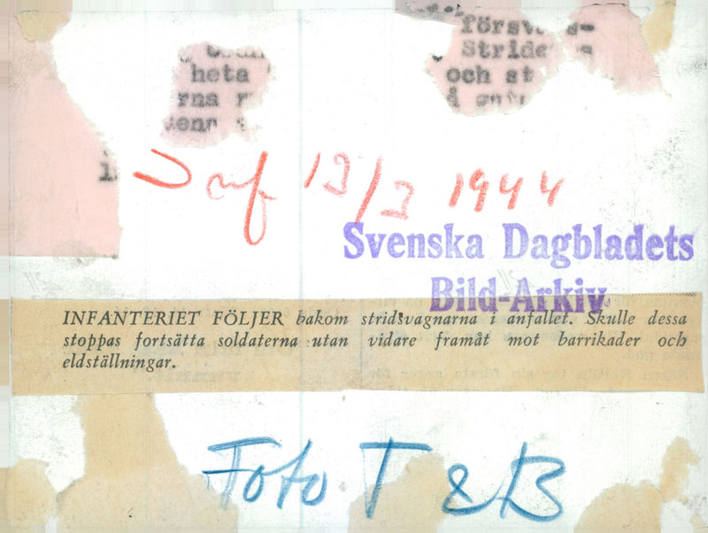 Swedish Military Field maneuvers Jan-June 1944 - Vintage Photograph