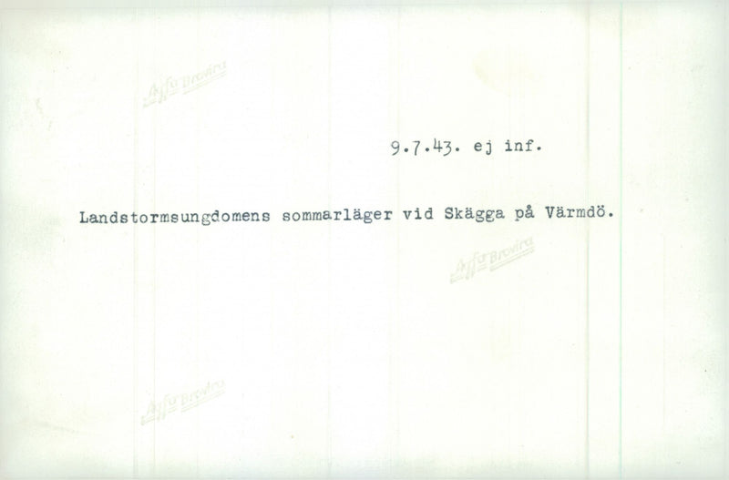 Swedish Military Landsturm Youth 1941 - Vintage Photograph