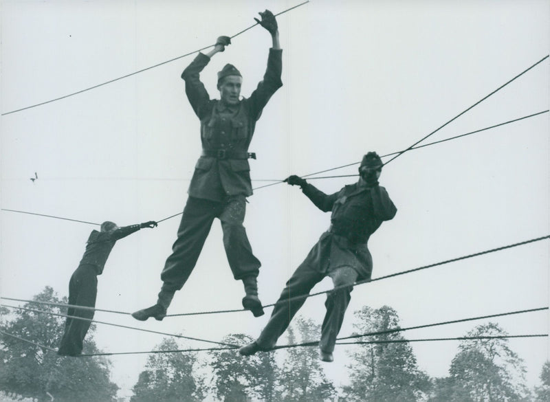 Swedish Military Emergency Service Field manueuver July-Dec 1944 - Vintage Photograph