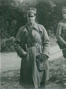 Higher officers during field operation. - Vintage Photograph