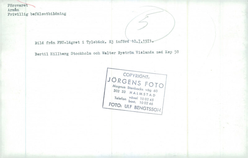 Voluntary officer training (FBU) Sweden - Vintage Photograph