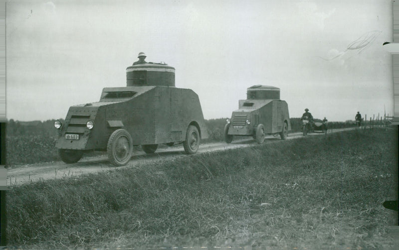 Tanks on the road - Vintage Photograph