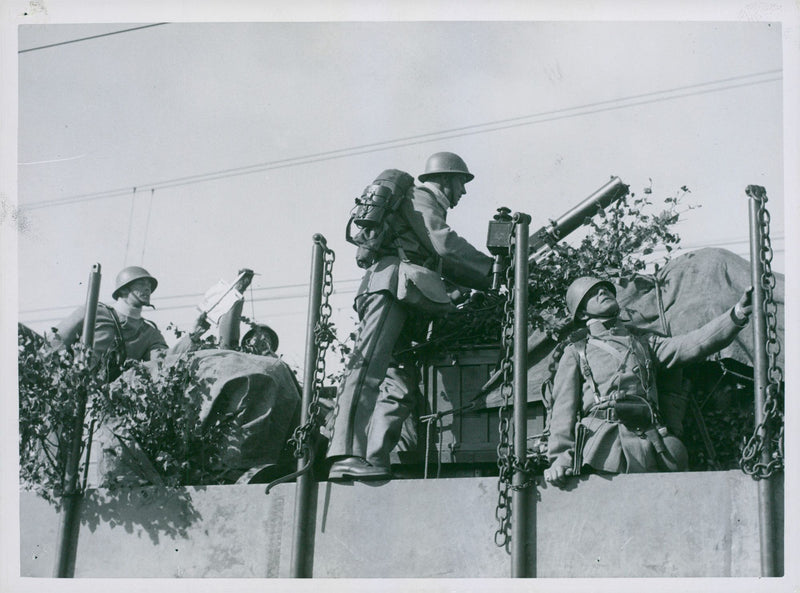 Swedish military maneuver GÃ¤strike manueuver 1936 - Vintage Photograph