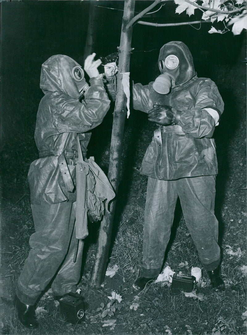 Swedish Military Civil Defense exercise 1943-1949 - Vintage Photograph