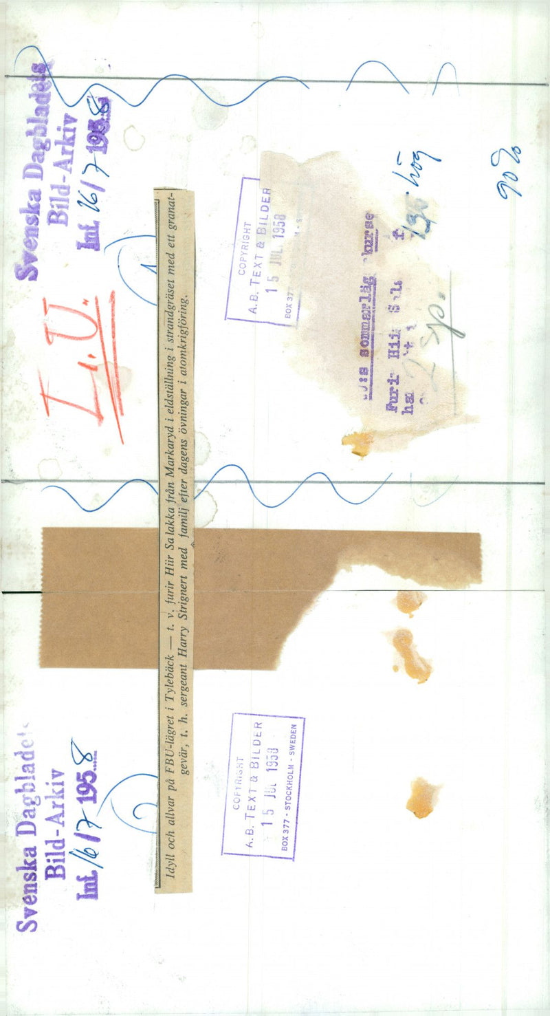 Voluntary officer training (FBU) Sweden - Vintage Photograph