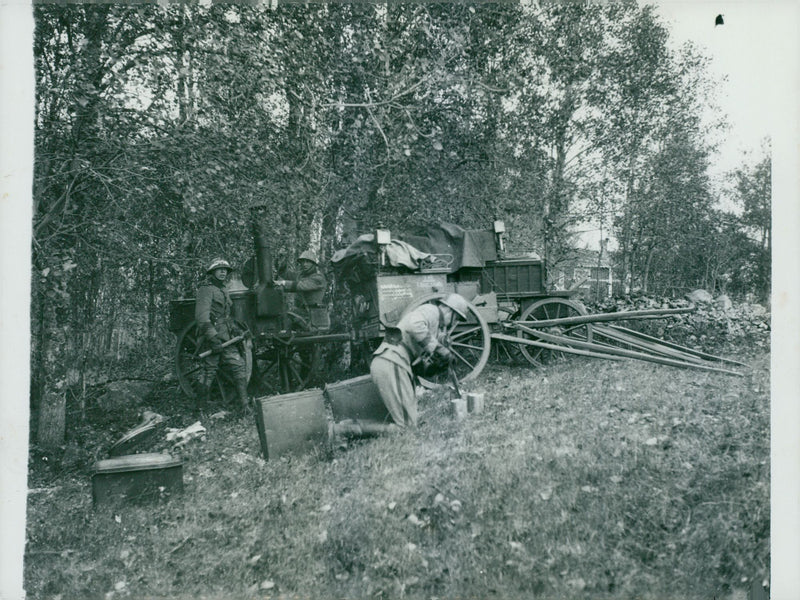 Field manuever - Vintage Photograph