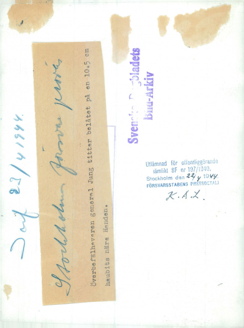 Swedish Military Field maneuvers Jan-June 1944 - Vintage Photograph