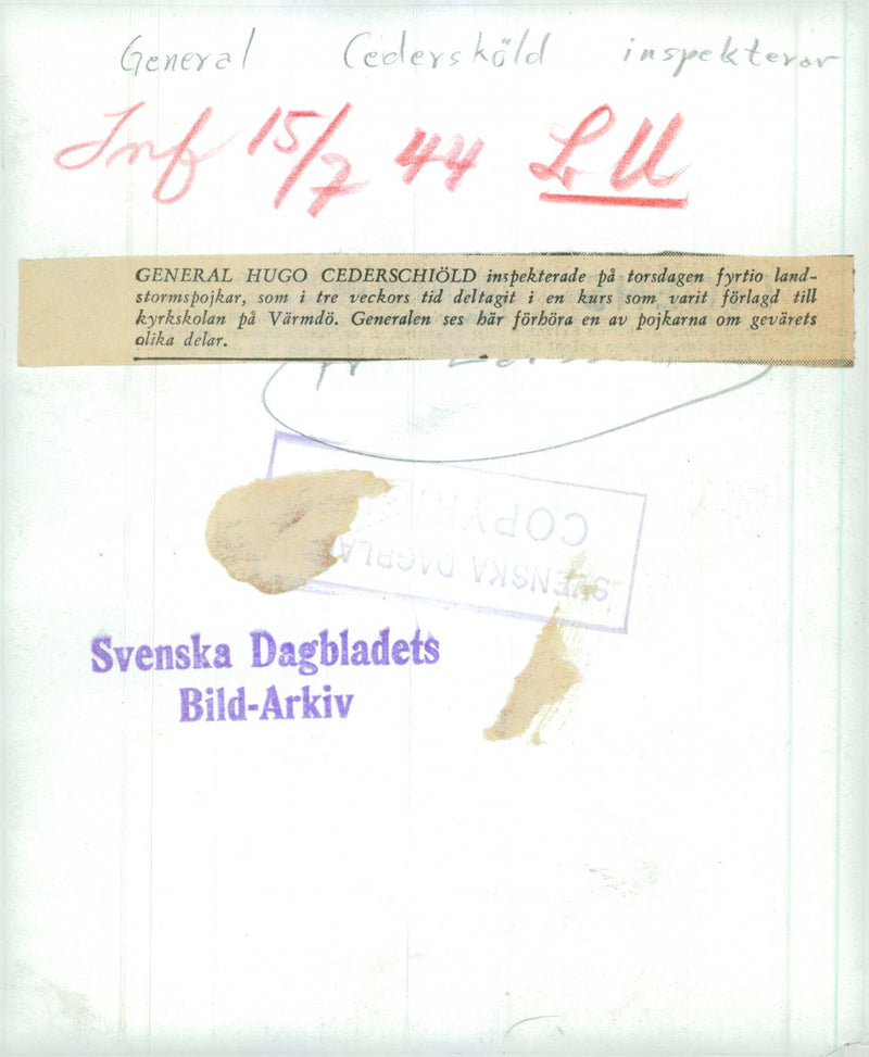 Swedish Military Landsturm Youth 1941 - Vintage Photograph