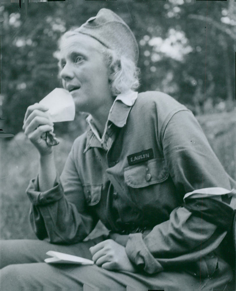 Swedish Military Civil Defense exercise 1943-1949 - Vintage Photograph