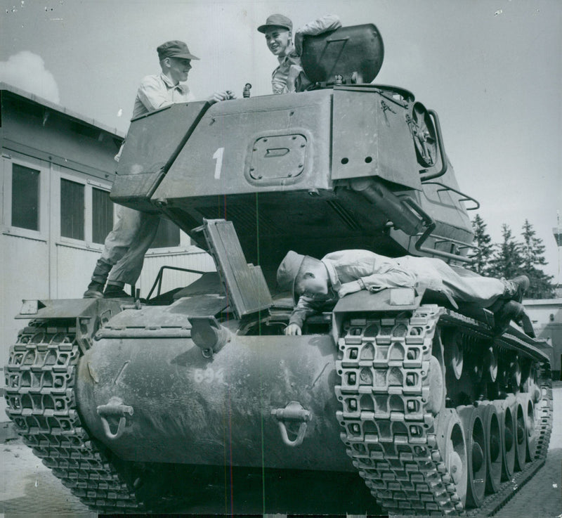 Voluntary officer training (FBU) Sweden - Vintage Photograph