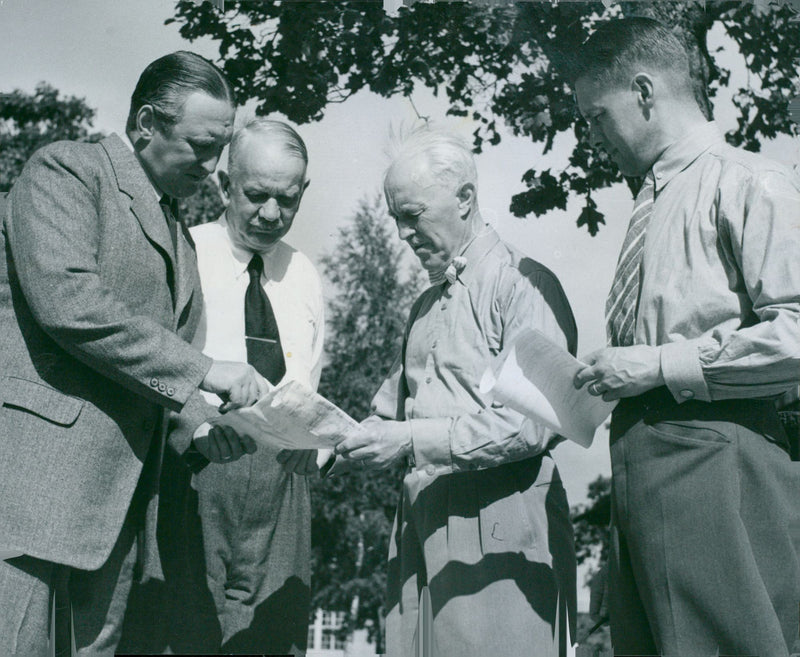 Swedish Military Civil Defense exercise 1943-1949 - Vintage Photograph