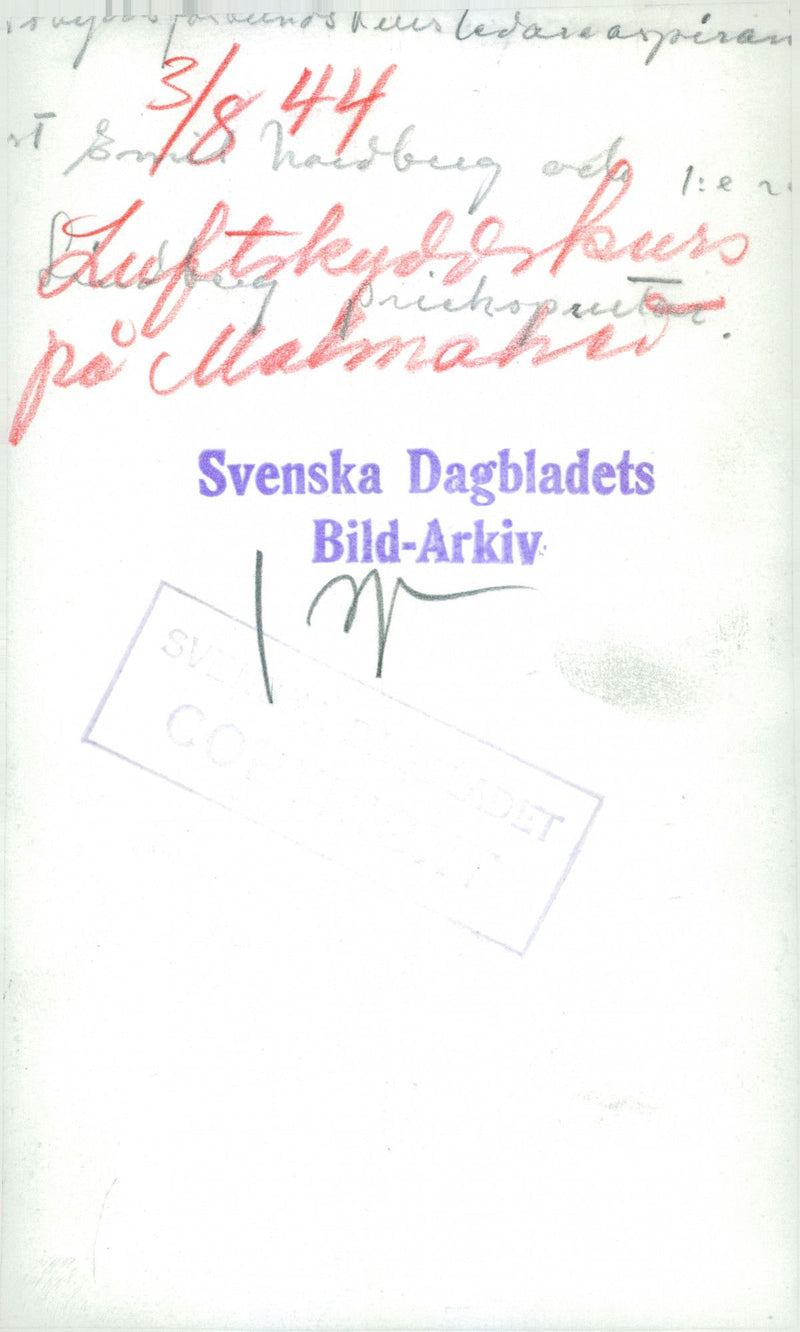 Swedish Military Civil Defense exercise 1943-1949 - Vintage Photograph