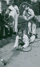 Swedish Military Civil Defense exercise 1943-1949 - Vintage Photograph