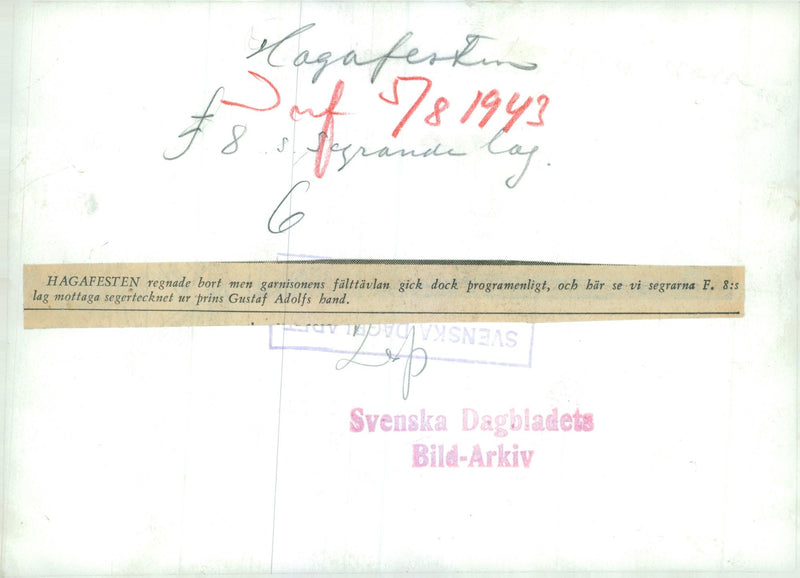 Swedish military emergency service July to Dec 1943 - Vintage Photograph