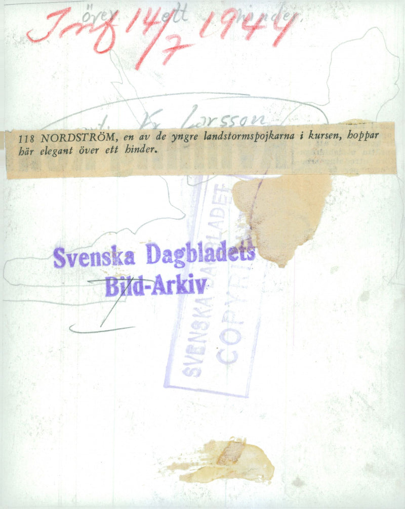 Swedish Military Landsturm Youth 1941 - Vintage Photograph