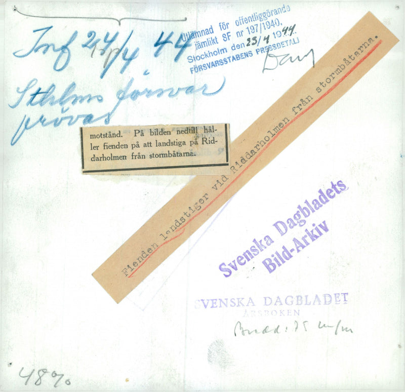 Swedish Military Field maneuvers Jan-June 1944 - Vintage Photograph