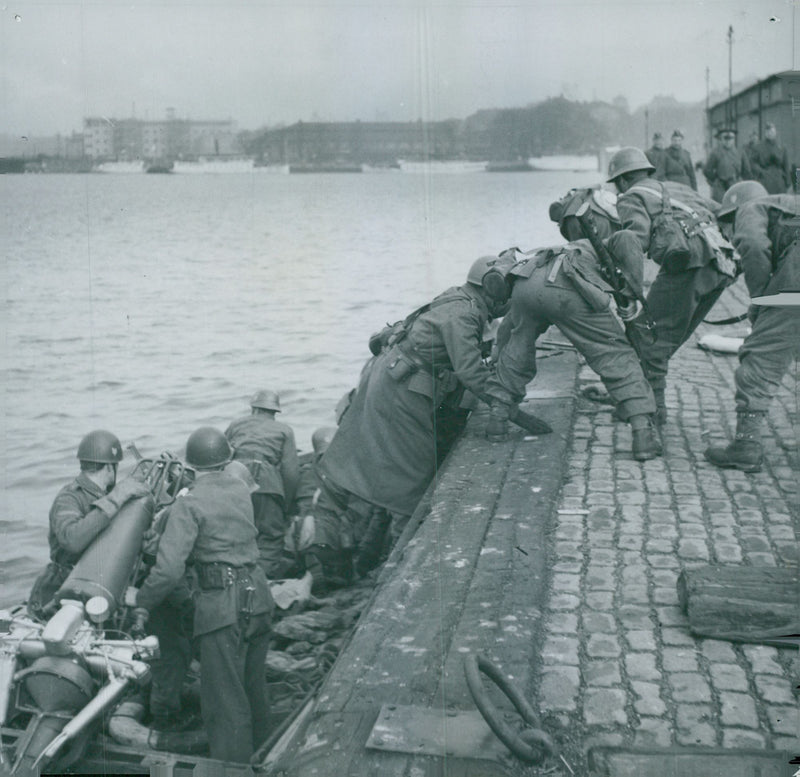 Swedish Military Field maneuvers Jan-June 1944 - Vintage Photograph