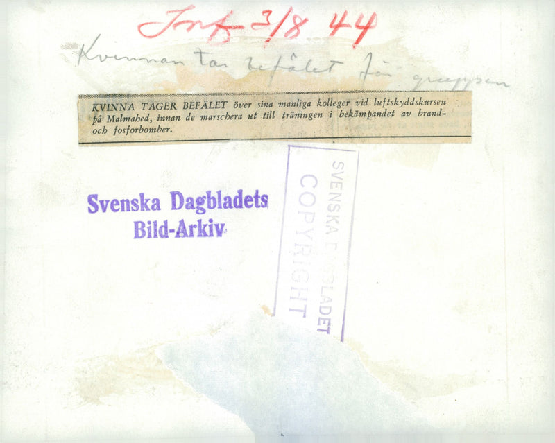 Swedish Military Civil Defense exercise 1943-1949 - Vintage Photograph